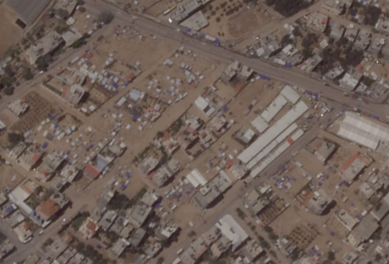 Satellite imagery shows Palestinians fleeing Rafah’s tent cities as threat of major attack looms