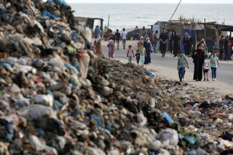 Flies, mosquitoes, raw sewage and mountains of garbage threaten to worsen Gaza’s health crisis