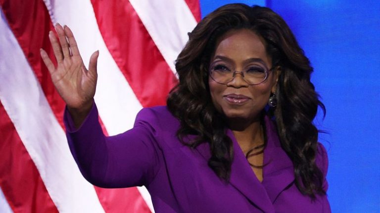 Oprah Winfrey makes surprise DNC appearance to rail against man she once considered running for office with