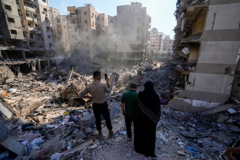 Devastation on the streets of Lebanon after days of Israeli bombardment